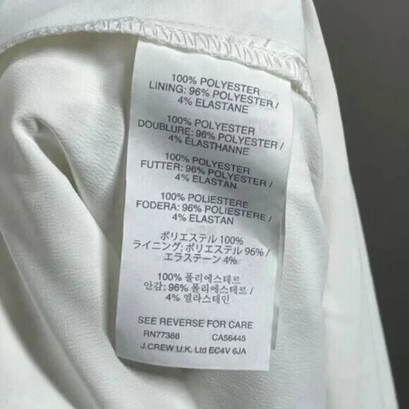 NEW J Crew Skirt Womens 4 petite white eyelet stripe preppy classic - Picture 7 of 11